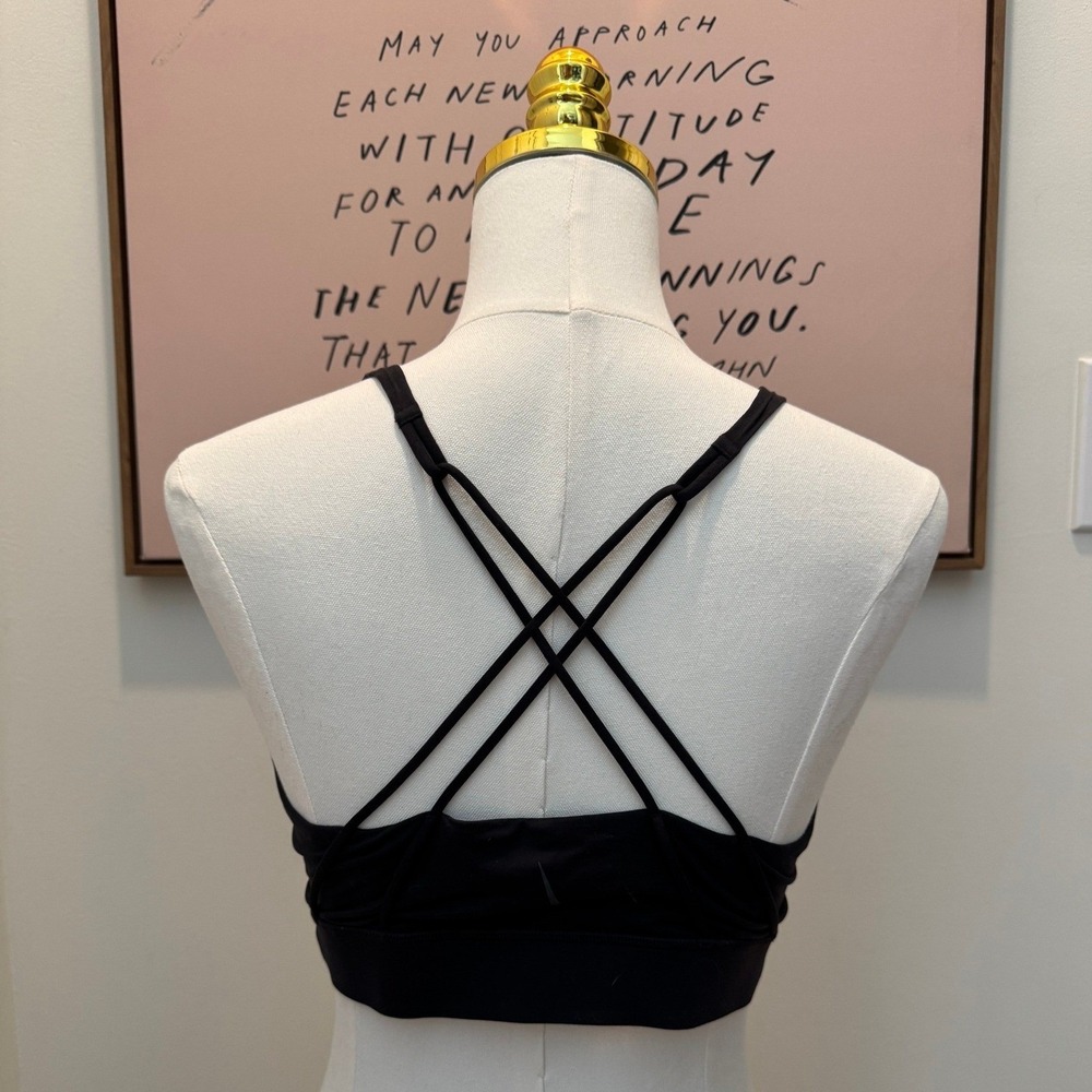 Nike Dri-FIT Black Strappy Sports Bra Women's Size Large Sports Bra